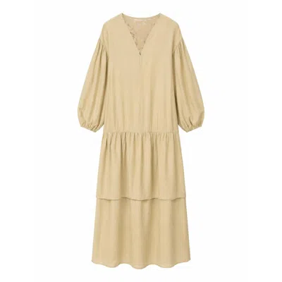 Carmen Says Women's Neutrals Maison Cream Maxi Dress In Pink