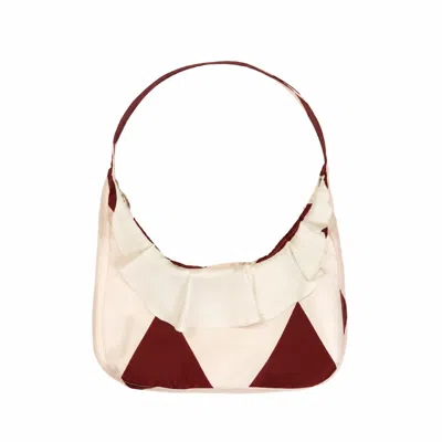 Carmen Says Women's Red Candycane Argyle Burgundy Print Bag