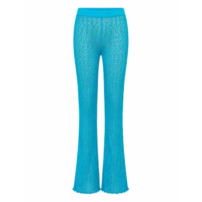 Carmen Says Women's Saint Knit Blue Maxi Pants