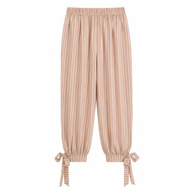 Carmen Says Women's Strawberry Crush Pink Striped Trousers