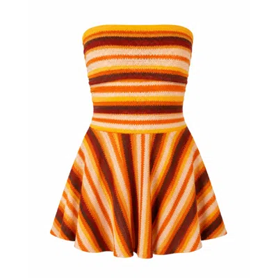 Carmen Says Women's Sunlight Striped Knit Mini Dress In Multi