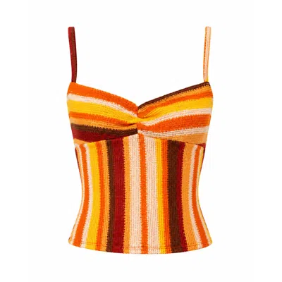 Carmen Says Women's Sunlight Striped Knit Top In Multi