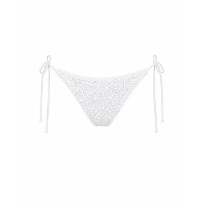Carmen Says Women's White Relic Lace Bikini Bottom