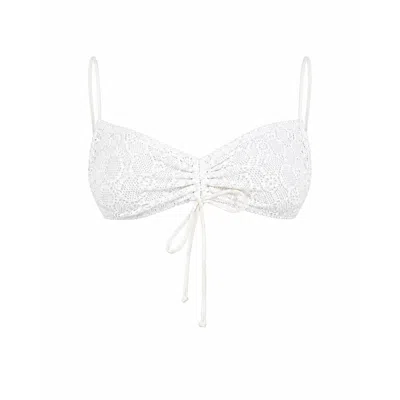 Carmen Says Women's White Relic Lace Bikini Top