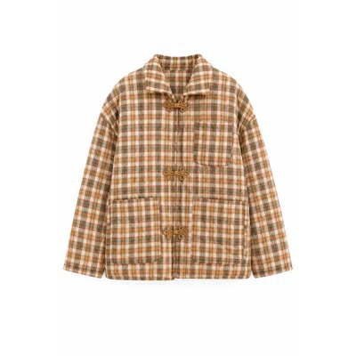 Carmen Says Women's Willow Brown Plaid Puffer Jacket