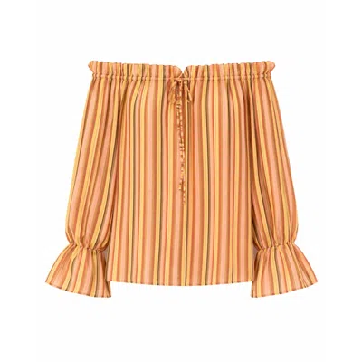 Carmen Says Women's Zest Striped Blouse In Multi