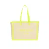 Carmen Sol Capri Canvas Mid Tote In Neon Yellow