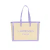 Carmen Sol Capri Canvas Mid Tote In Violet