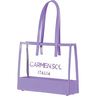 CARMEN SOL CARMEN SOL CAPRI CLEAR TOTE BAG