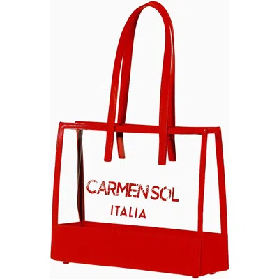CARMEN SOL CARMEN SOL CAPRI CLEAR TOTE BAG