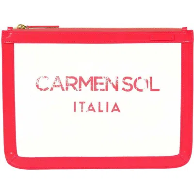 Carmen Sol Firenze Clear Pochette In Neon Pink