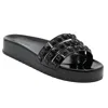 Carmen Sol Franco 3 Slides Black Shiny In Multi