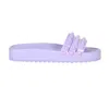 Carmen Sol Franco 3 Strap Slides Ultra Shiny In Purple