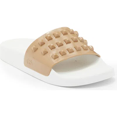 Carmen Sol Franco Waterproof Slide Sandal In Beige
