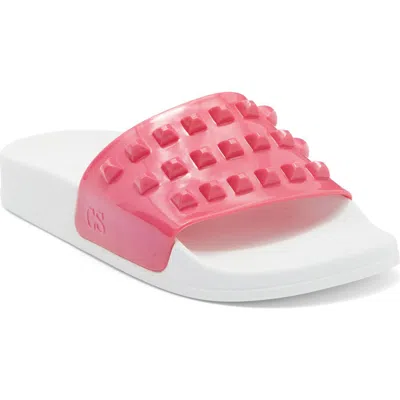 Carmen Sol Franco Waterproof Slide Sandal In Pink