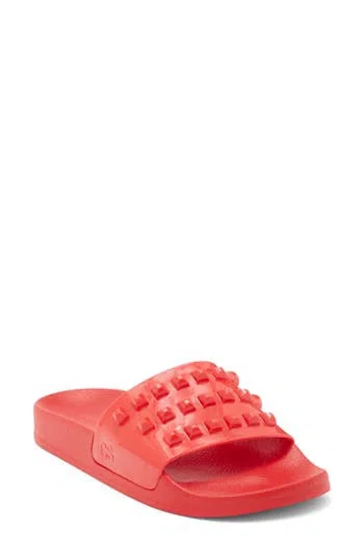 Carmen Sol Franco Waterproof Slide Sandal In Red