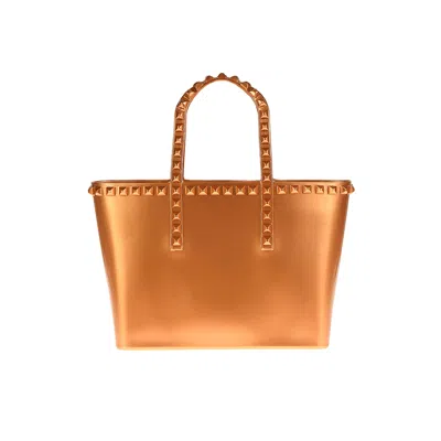 Carmen Sol Grazia Mini Tote Metallic In Gold
