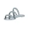 Carmen Sol Maria 3 Strap Flat Jelly Sandals In Silver