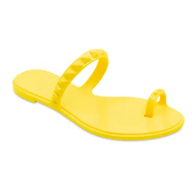 Carmen Sol Maria Flat Sandal Yellow