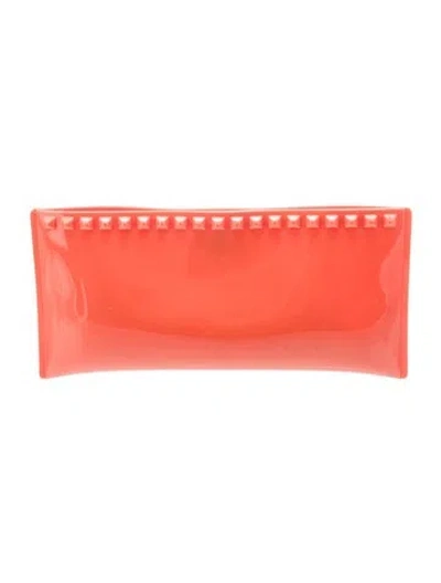 Pre-owned Carmen Sol Pvc Clutch In Orange