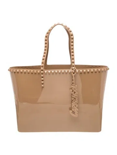 Pre-owned Carmen Sol Pvc Tote In Neutral