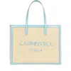 Carmen Sol Roma Tote Bag In Blue