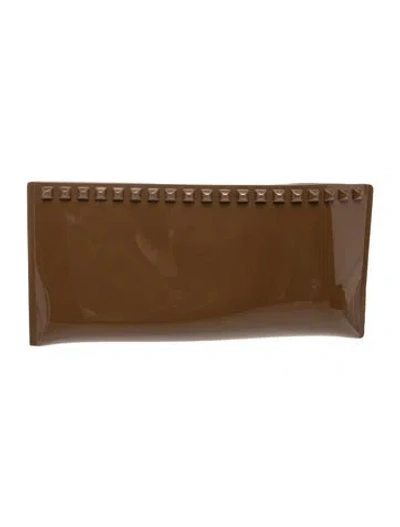 Pre-owned Carmen Sol Rubber Clutch In Brown