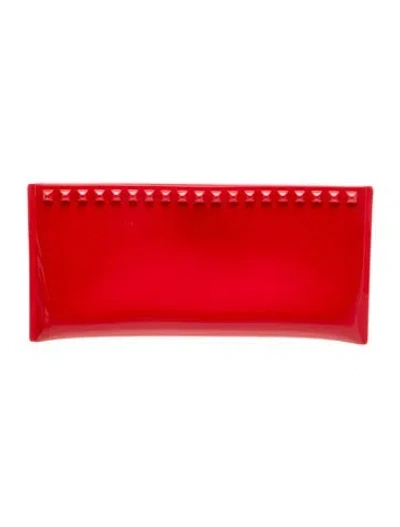 Pre-owned Carmen Sol Rubber Clutch In Red