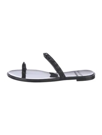 Pre-owned Carmen Sol Rubber Flip Flops In Black
