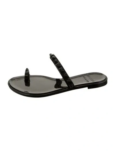 Pre-owned Carmen Sol Rubber Sandals In Black