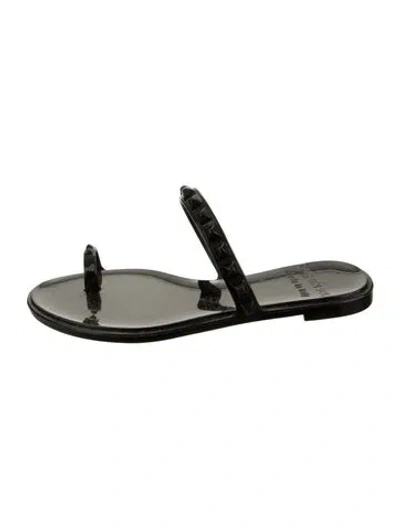 Pre-owned Carmen Sol Rubber Sandals In Black