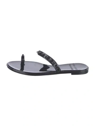 Pre-owned Carmen Sol Rubber Sandals In Black
