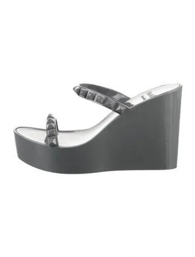 Pre-owned Carmen Sol Rubber Sandals In Grey