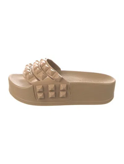 Pre-owned Carmen Sol Rubber Sandals In Neutrals