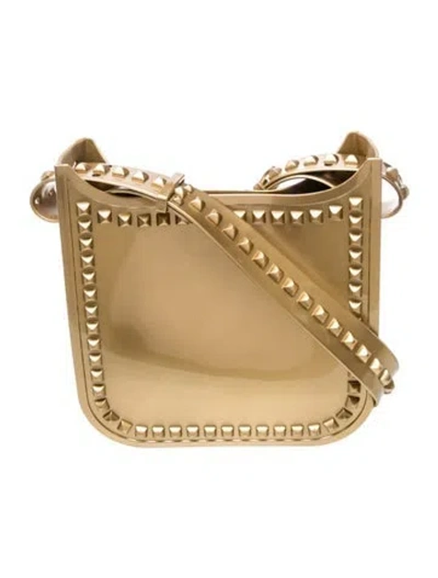 Pre-owned Carmen Sol Rubber Shoulder Bag In Gold/metallic