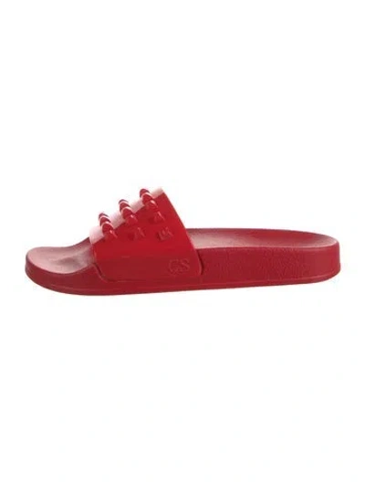 Pre-owned Carmen Sol Rubber Slides W/ Tags In Red