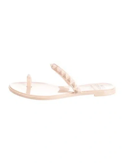 Pre-owned Carmen Sol Rubber Slides In White