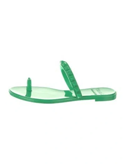 Pre-owned Carmen Sol Rubber Studded Accents Sandals W/ Tags In Green