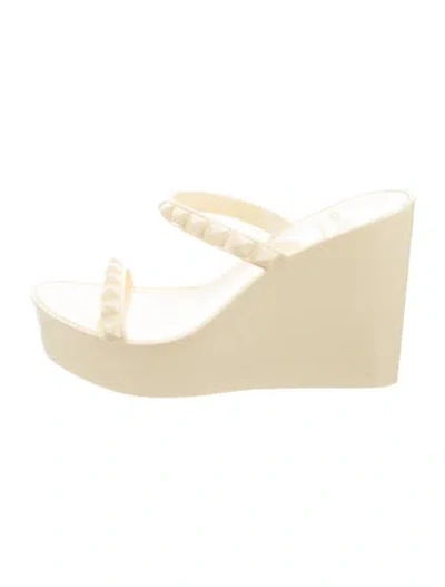 Pre-owned Carmen Sol Rubber Studded Accents Sandals In Yellow