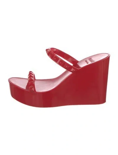 Pre-owned Carmen Sol Rubber Studded Accents Slides In Red