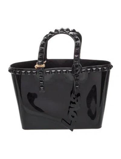 Pre-owned Carmen Sol Rubber Top Handle Bag In Black