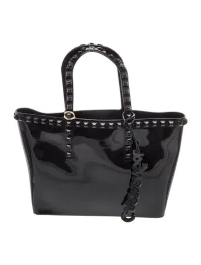 Pre-owned Carmen Sol Rubber Tote In Black