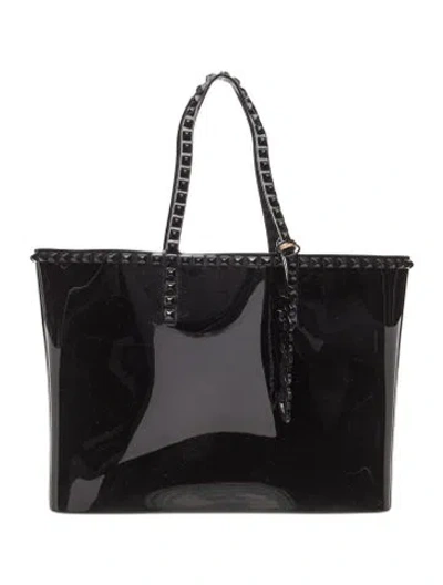 Pre-owned Carmen Sol Rubber Tote In Black