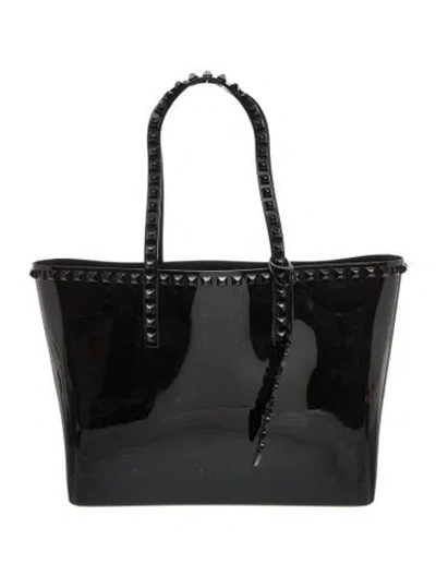 Pre-owned Carmen Sol Rubber Tote In Black