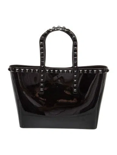 Pre-owned Carmen Sol Rubber Tote In Black