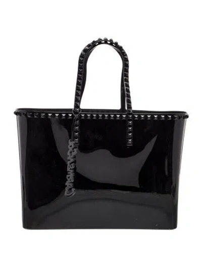 Pre-owned Carmen Sol Rubber Tote In Black