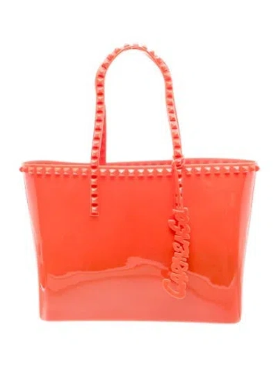 Pre-owned Carmen Sol Rubber Tote In Orange