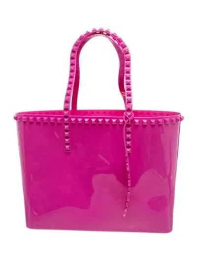 Pre-owned Carmen Sol Rubber Tote In Pink