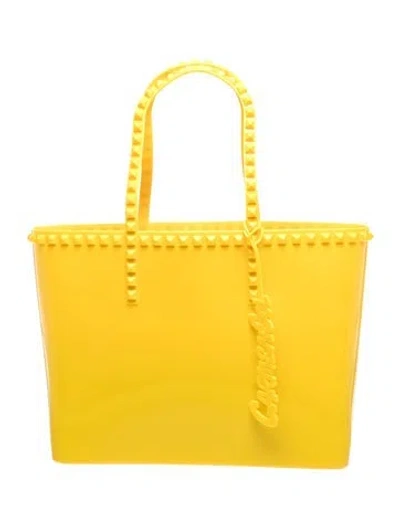 Pre-owned Carmen Sol Rubber Tote In Yellow