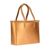 Carmen Sol Seba Mid Tote Jumbo Studs In Gold